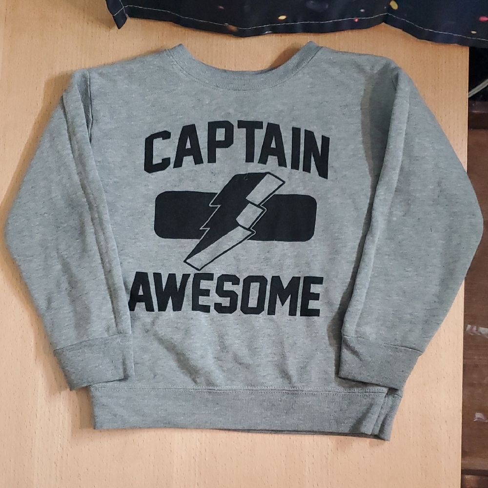 Garanimals 4T Gray Captain‎ Awesome Sweatshirt 🌏5/$10🌏